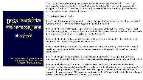 Yoga Vasistha Maharamayana - The Supreme Yoga Valmiki